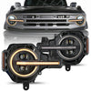 For 2021-2024 Ford Bronco (Not Fit Bronco Sport) Full LED Performance Headlights