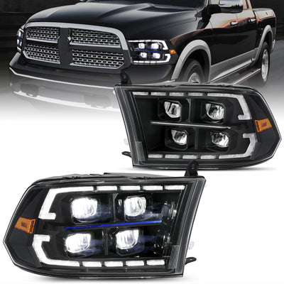 For 2013-2018 Dodge Ram 1500 2500 3500 Full LED Reflector Headlights [for factory projector type]