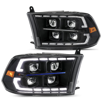For 2009-2018 Dodge Ram 1500 2500 3500 Full LED Reflector Headlights [for dual or quad beam style]