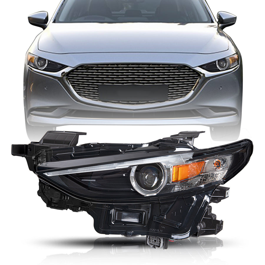 For 2019-2021 Mazda 3 LED W/o AFS Projector Headlights