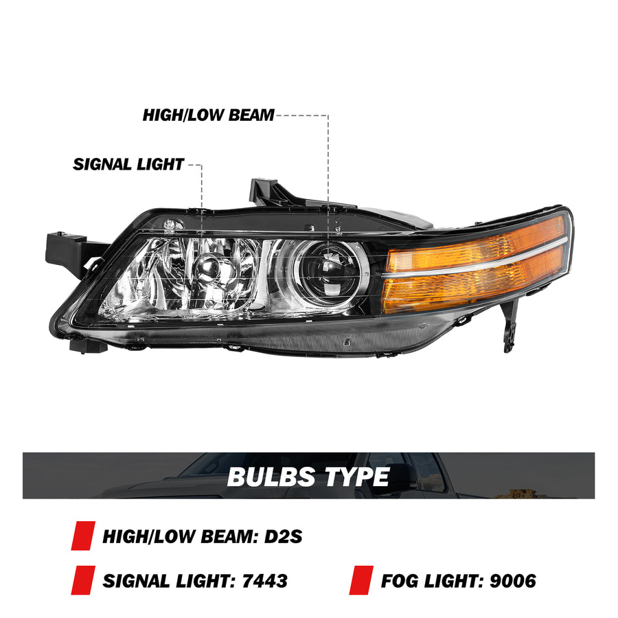 For 2004-2005 Acura TL HID/Xenon Projector Headlights