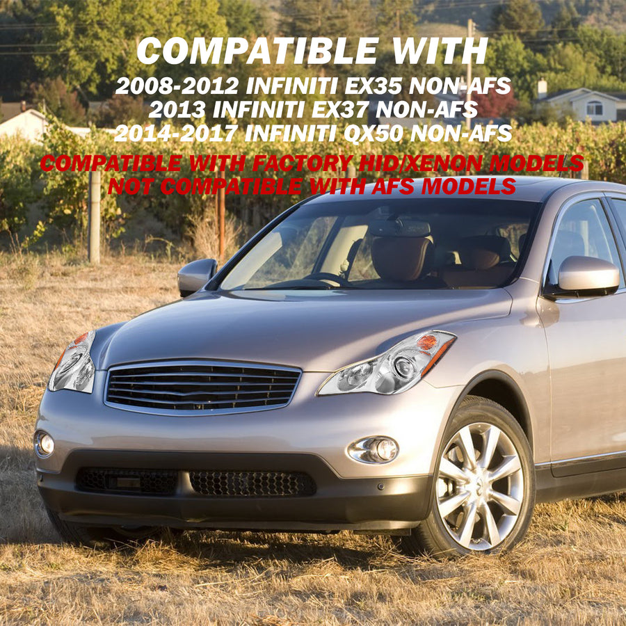 For 2008-2017 Infiniti EX35 EX37 QX50 HID Projector Headlights