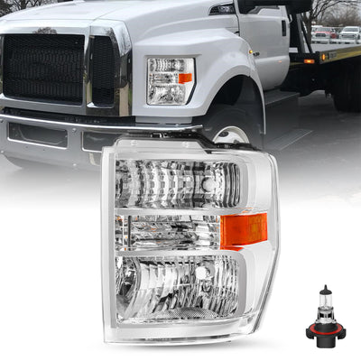 For 2008-2021 Ford E150 E250 E350 E450 Super Duty F650 F750 Headlights