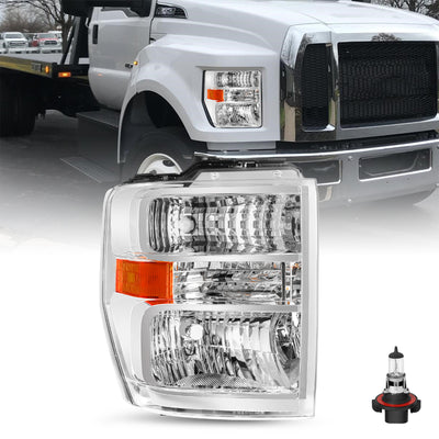 For 2008-2021 Ford E150 E250 E350 E450 Super Duty F650 F750 Headlights