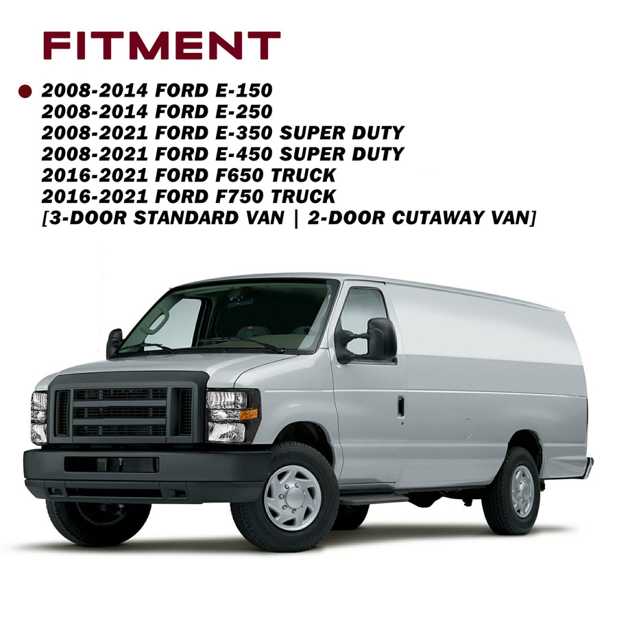 For 2008-2021 Ford E150 E250 E350 E450 Super Duty F650 F750 Sealed Beam with Adapter Headlights