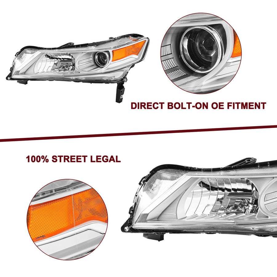 For 2009-2011 Acura TL HID Projector Headlights