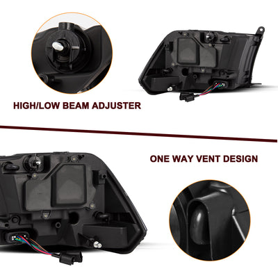 For 2009-2018 Dodge Ram 1500 2500 3500 LED DRL Projector Headlights