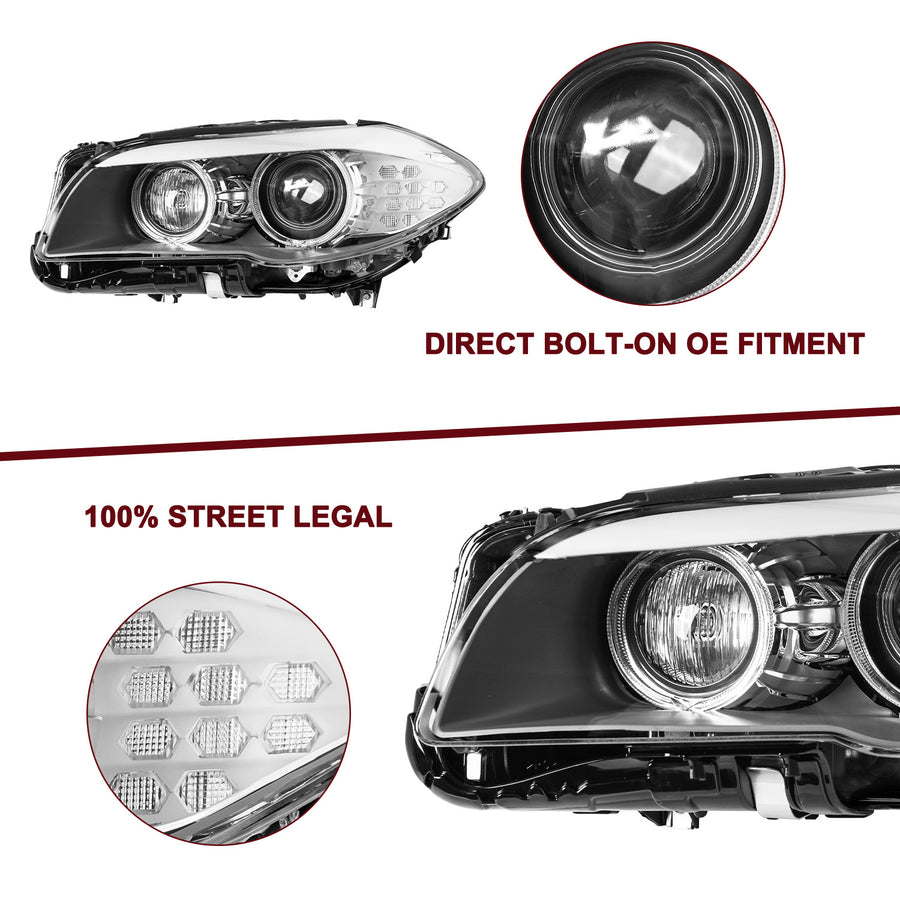 For 2011-2013 BMW 5 Series F10 F18 528i 535i 550i M5 HID Headlights