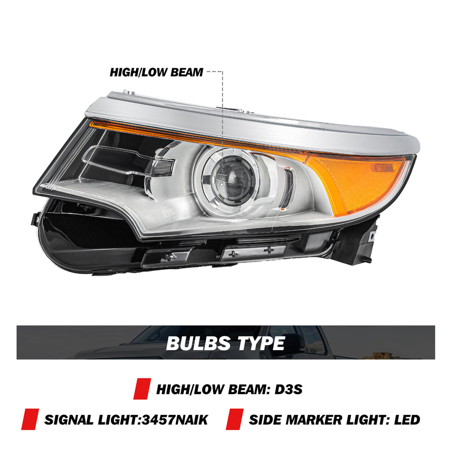 For 2011-2014 Ford Edge HID/Xenon Headlights