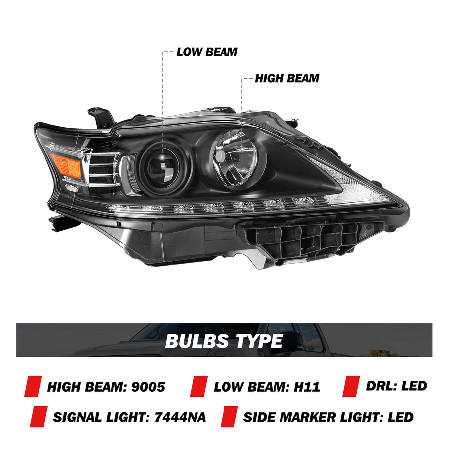 For 2013-2015 Lexus RX350 / RX450h Halogen Headlight