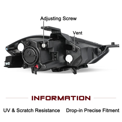 For 2013-2016 Dodge Dart Halogen Projector Headlights