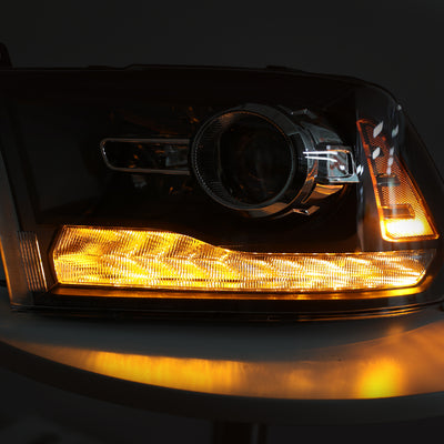 For 2013-2018 Dodge Ram 1500 2500 3500 9 PIN LED DRL Projector Headlights