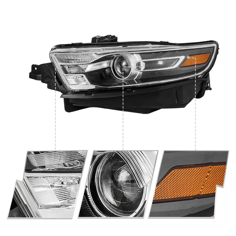 For 2013-2019 Ford Taurus Halogen Headlights