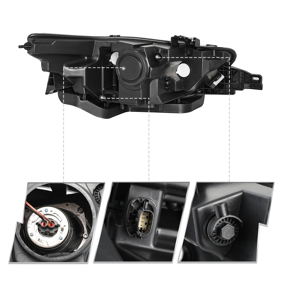 For 2013-2019 Ford Taurus Halogen Headlights