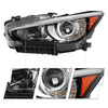 For 2014-2017 Infiniti Q50 w/o AFS LED Projector Headlights