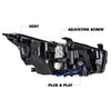 For 2014-2017 Infiniti Q50 w/o AFS LED Projector Headlights