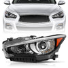 For 2014-2017 Infiniti Q50 w/o AFS LED Projector Headlights