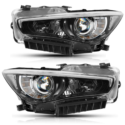 For 2014-2022 Infiniti Q50 w/o AFS LED Projector Headlights