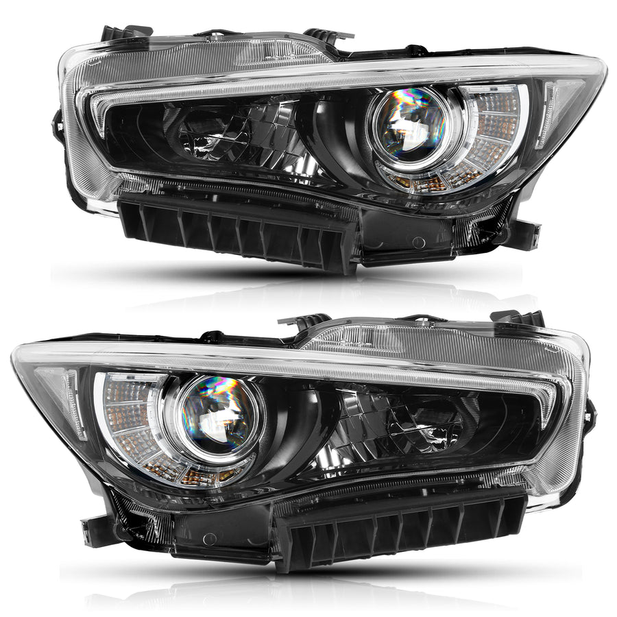 For 2014-2022 Infiniti Q50 w/o AFS LED Projector Headlights