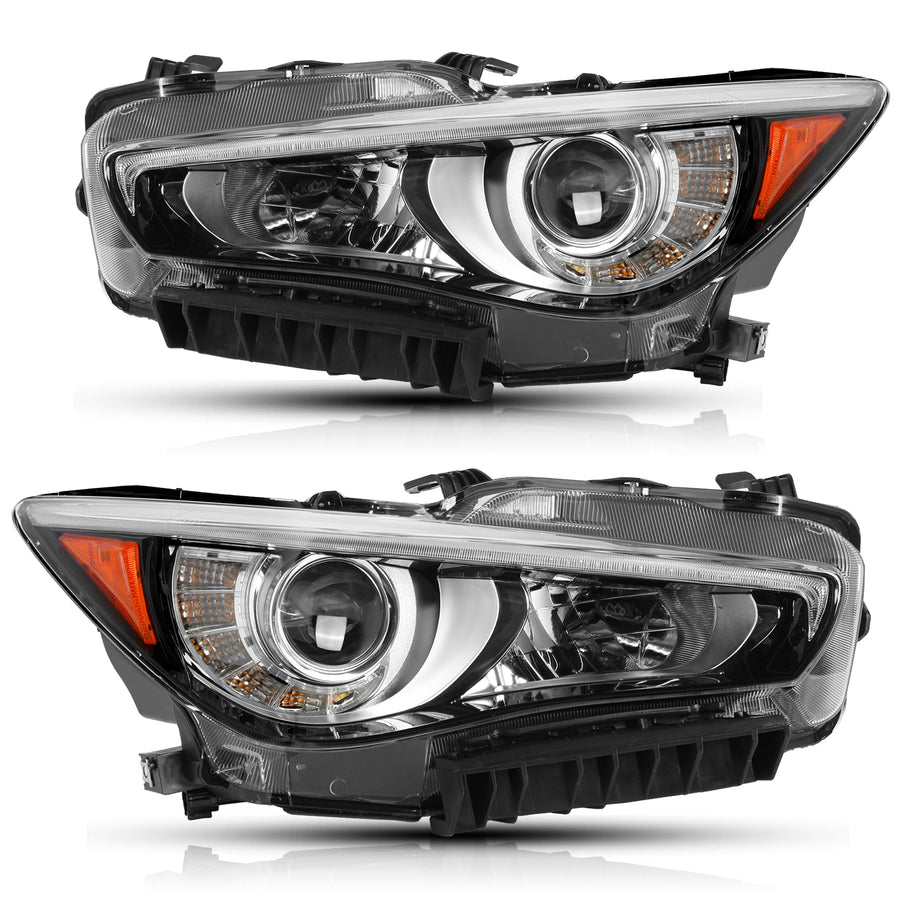 For 2014-2022 Infiniti Q50 w/o AFS LED Projector Headlights