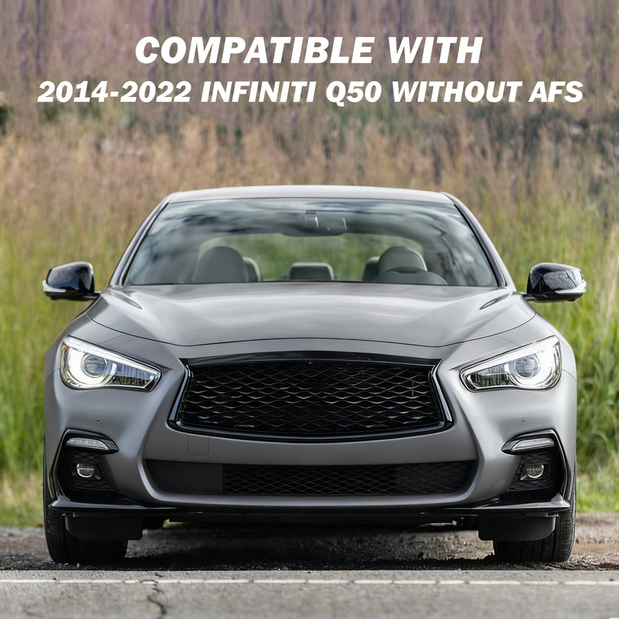 For 2014-2022 Infiniti Q50 w/o AFS LED Projector Headlights