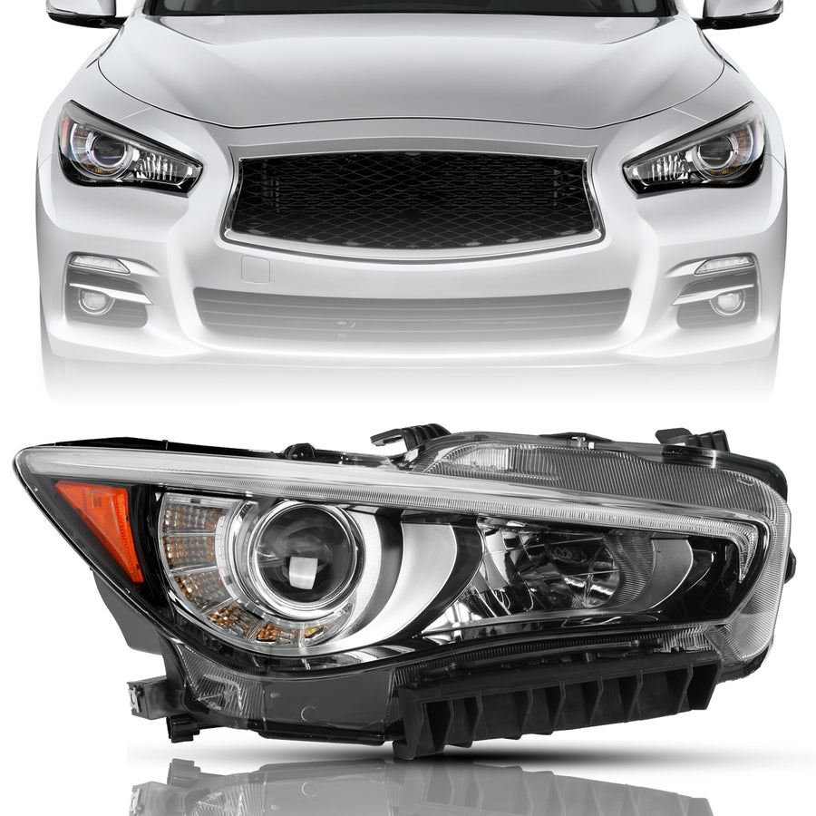 For 2014-2022 Infiniti Q50 w/o AFS LED Projector Headlights
