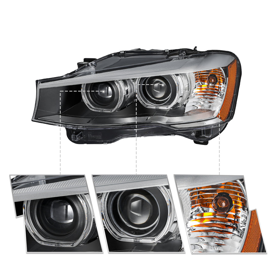 For 2015-2017 BMW X3/ 2015-2018 X4 HID/Xenon w/ AFS Projector Headlights