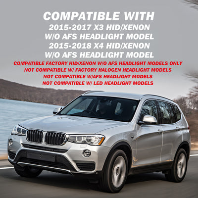 For 2015-2017 BMW X3/ 2015-2018 X4 HID/Xenon w/o AFS Projector Headlights
