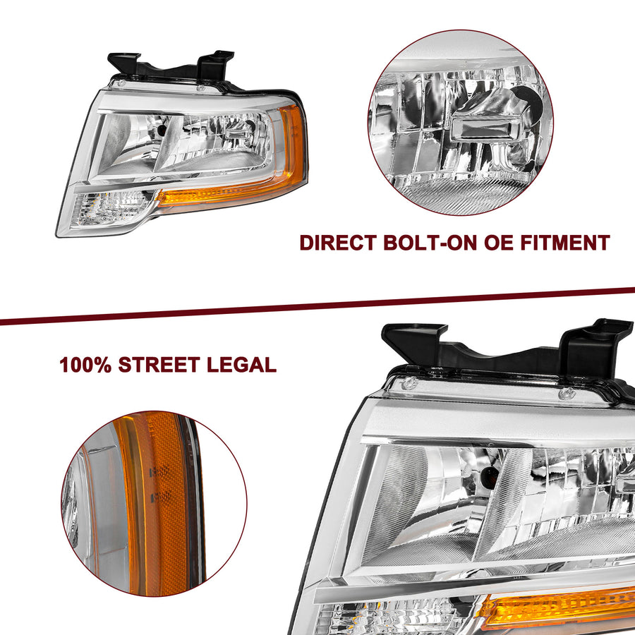 For 2015-2017 Ford Expedition Replacement Headlights