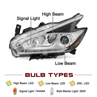 For 2015-2018 Nissan Murano LED Headlights