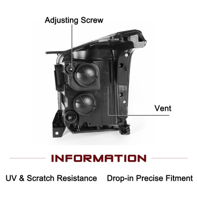 For 2015-2020 GMC Yukon/Yukon XL Halogen Projector Headlights