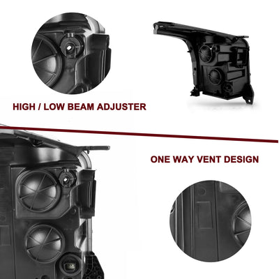 For 2015-2020 GMC Yukon/Yukon XL Halogen Projector Headlights