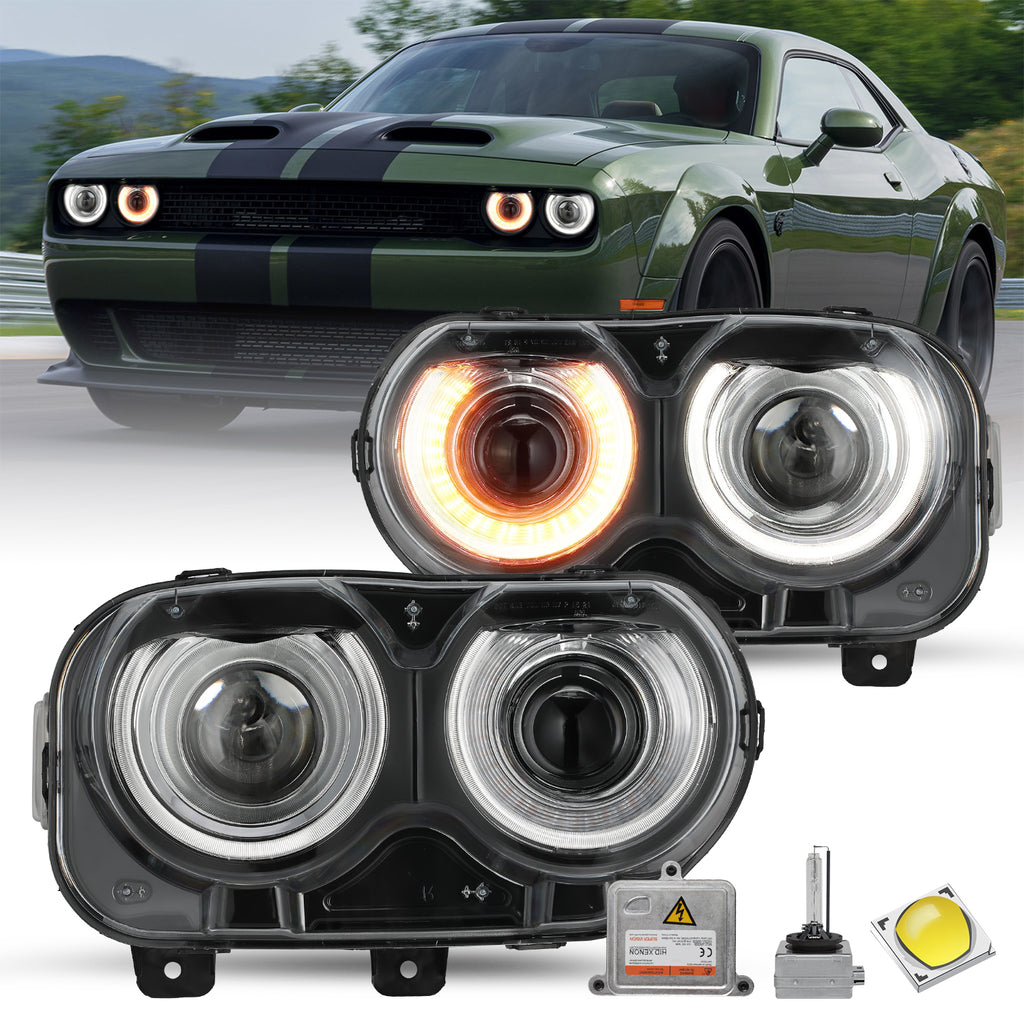 For 2015-2022 Dodge Challenger HID Projector Headlights – LESEM