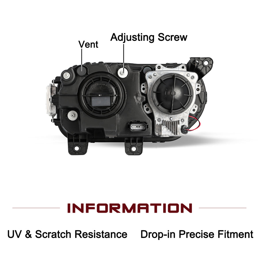 For 2015-2022 Dodge Challenger HID Projector Headlights