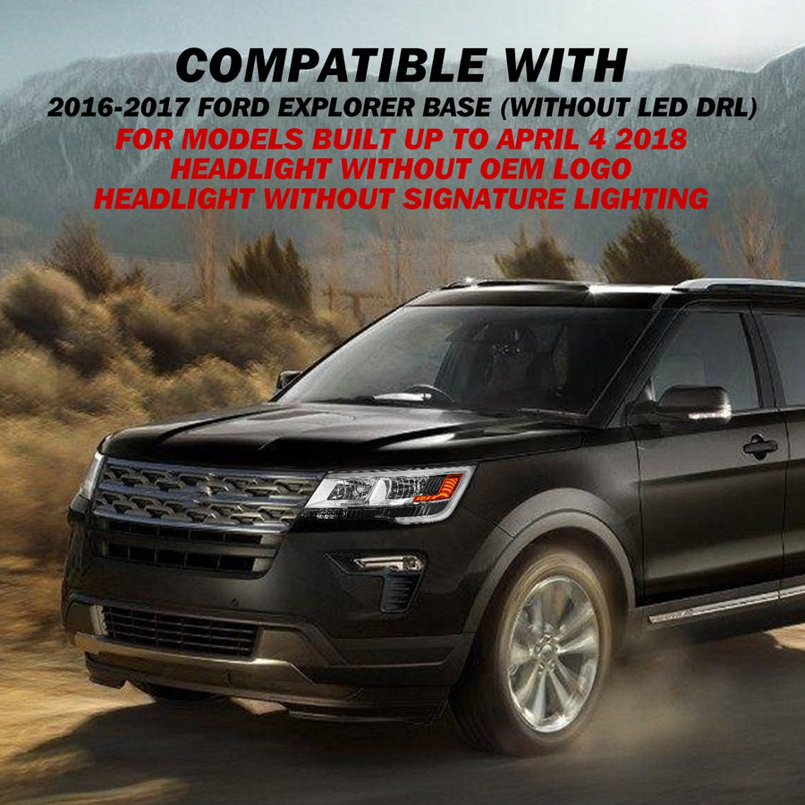 For 2016-2018 Ford Explorer LED DRL Headlights