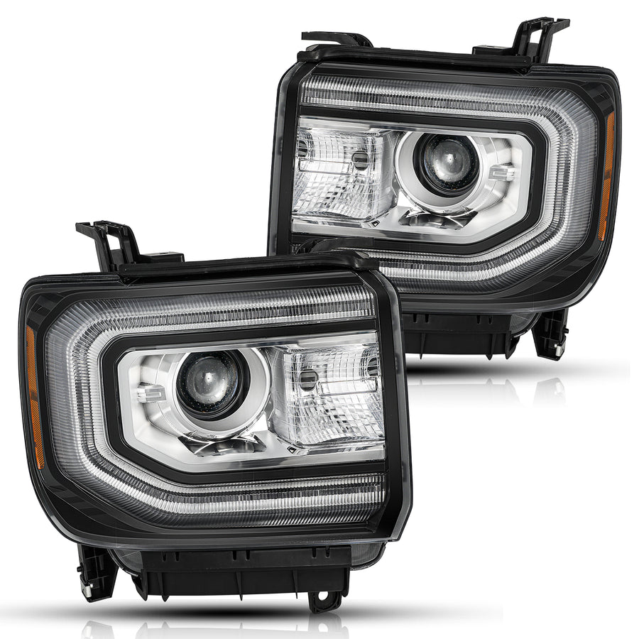 For 2016-2018 GMC Sierra 1500 HID/Xenon Model Projector Headlights