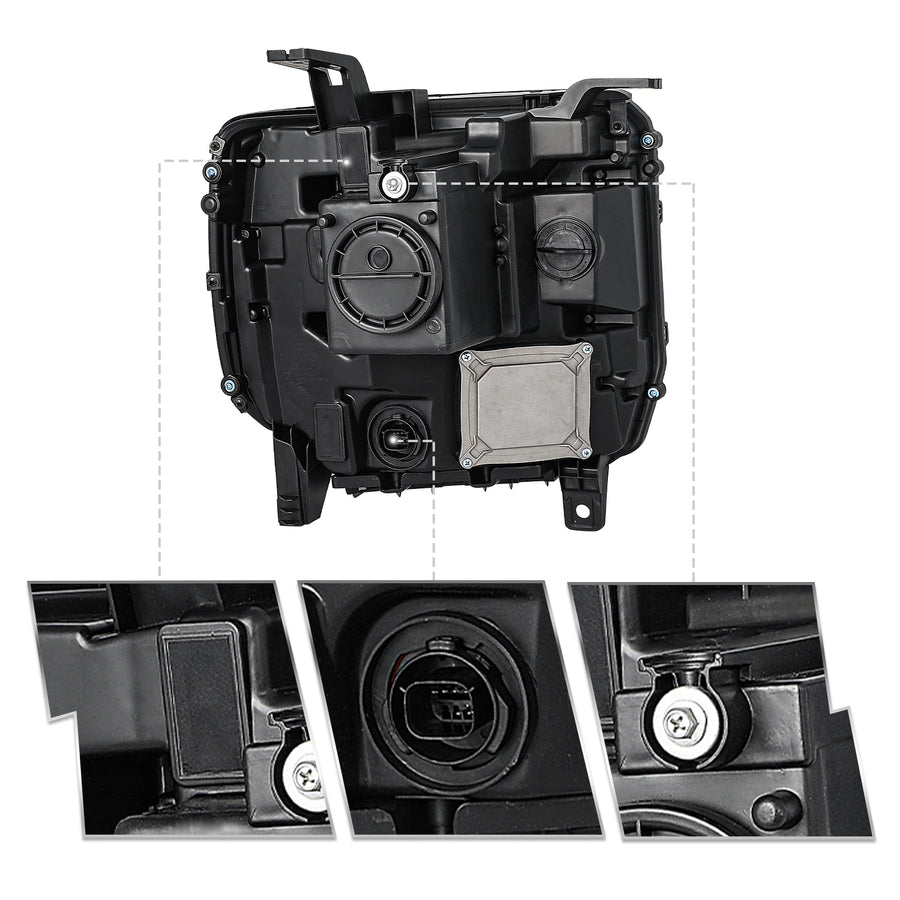 For 2016-2018 GMC Sierra 1500 HID/Xenon Model Projector Headlights