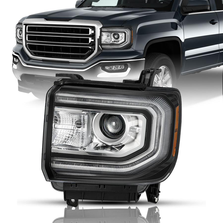 For 2016-2018 GMC Sierra 1500 HID/Xenon Model Projector Headlights
