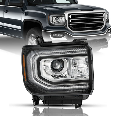 For 2016-2018 GMC Sierra 1500 HID/Xenon Model Projector Headlights