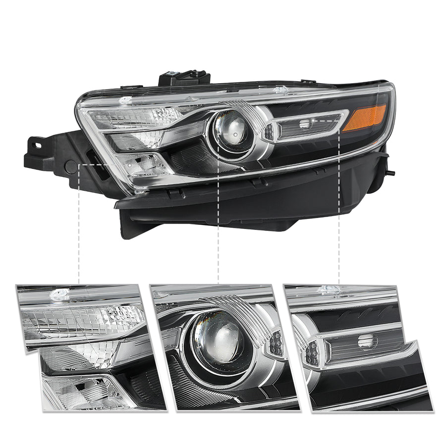 For 2016-2019 Ford Taurus Halogen Headlights