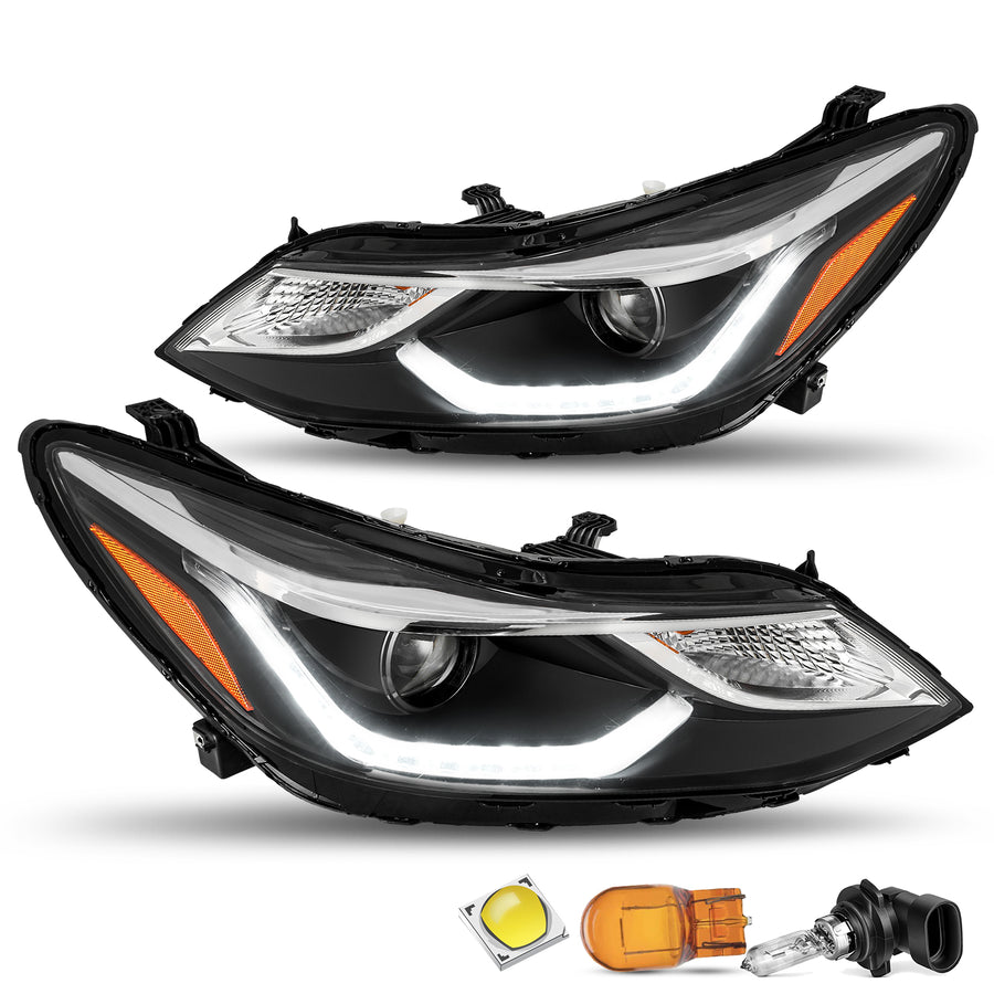 For 2016-2019 Chevy Cruze LED DRL Projector Headlights
