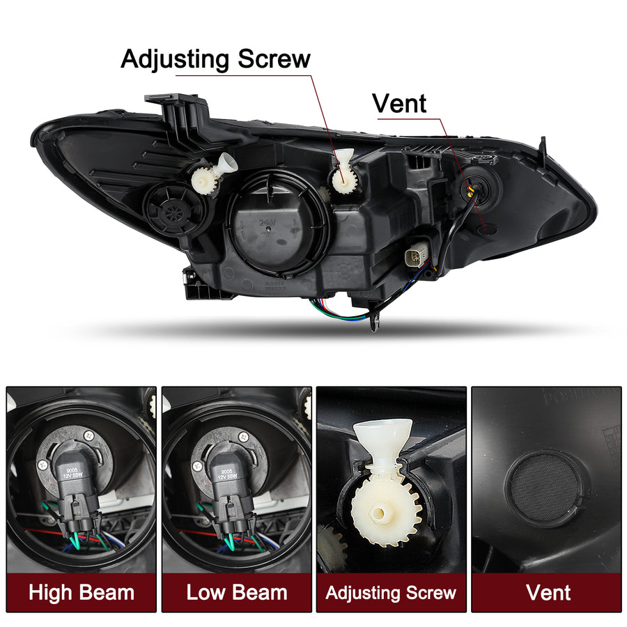 For 2016-2019 Chevy Cruze LED DRL Projector Headlights