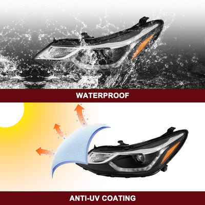 For 2016-2019 Chevy Cruze LED DRL Projector Headlights