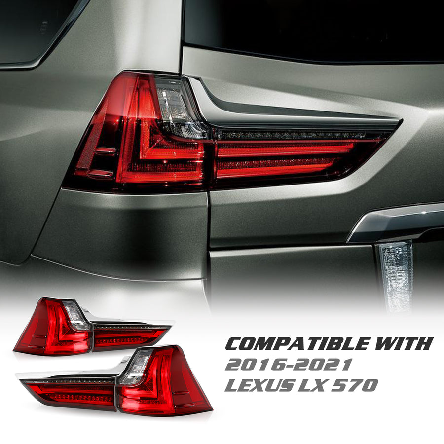 For 2016-2021 Lexus LX 570 LED Tail Lights