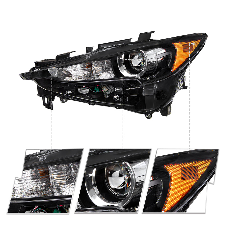 For 2017-2021 Mazda CX-5 w/o AFS LED Projector Headlights