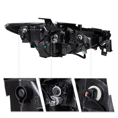 For 2017-2021 Mazda CX-5 w/o AFS LED Projector Headlights