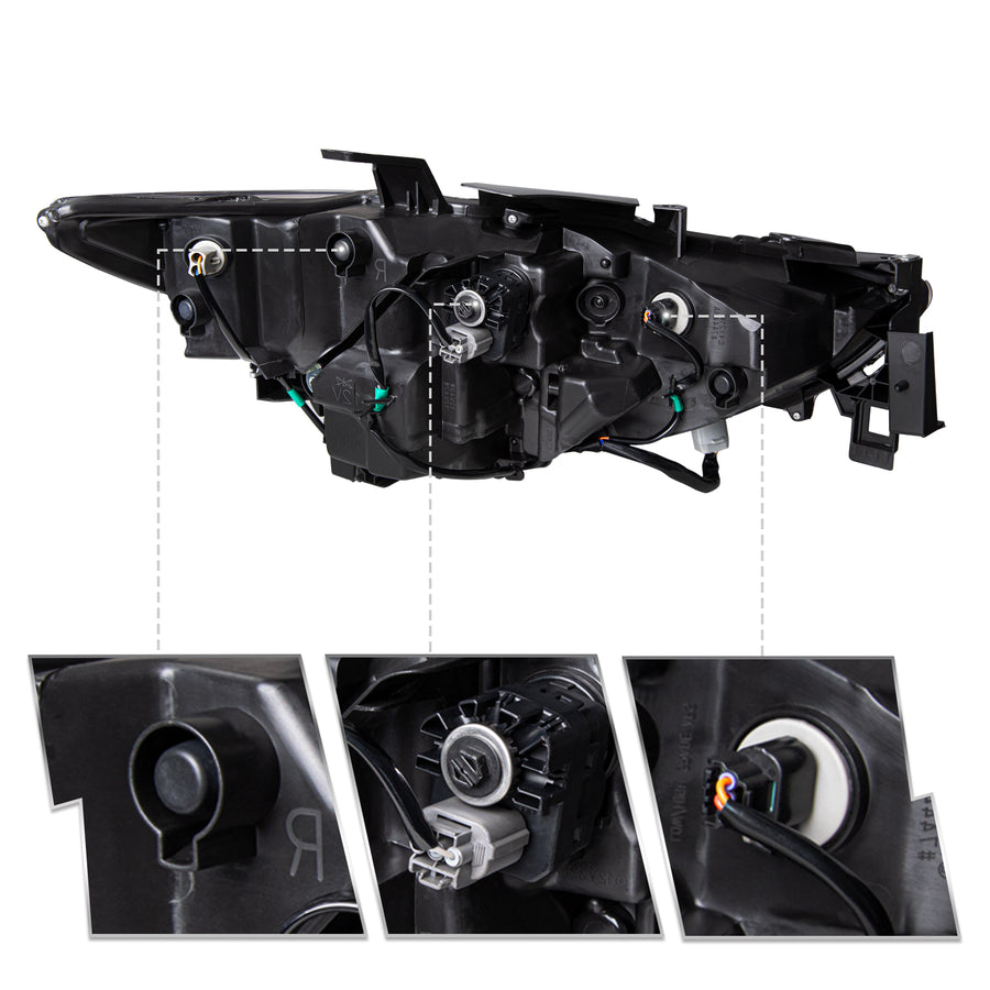 For 2017-2021 Mazda CX-5 w/o AFS LED Projector Headlights