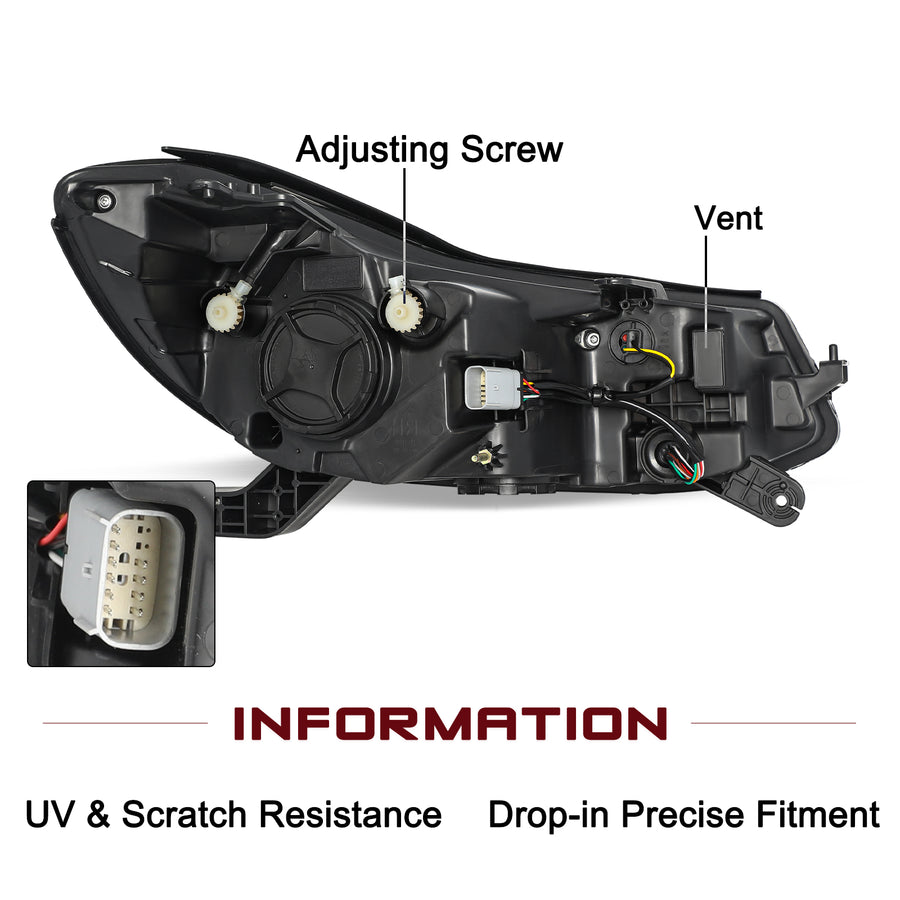 For 2017-2022 Chevy Trax LED DRL Projector Headlights