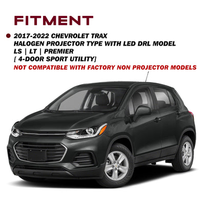 For 2017-2022 Chevy Trax LED DRL Projector Headlights
