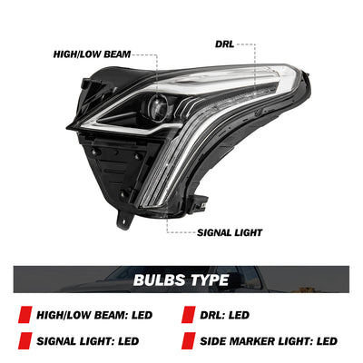 For 2017-2023 Cadillac XT5 Full LED Projector Headlights